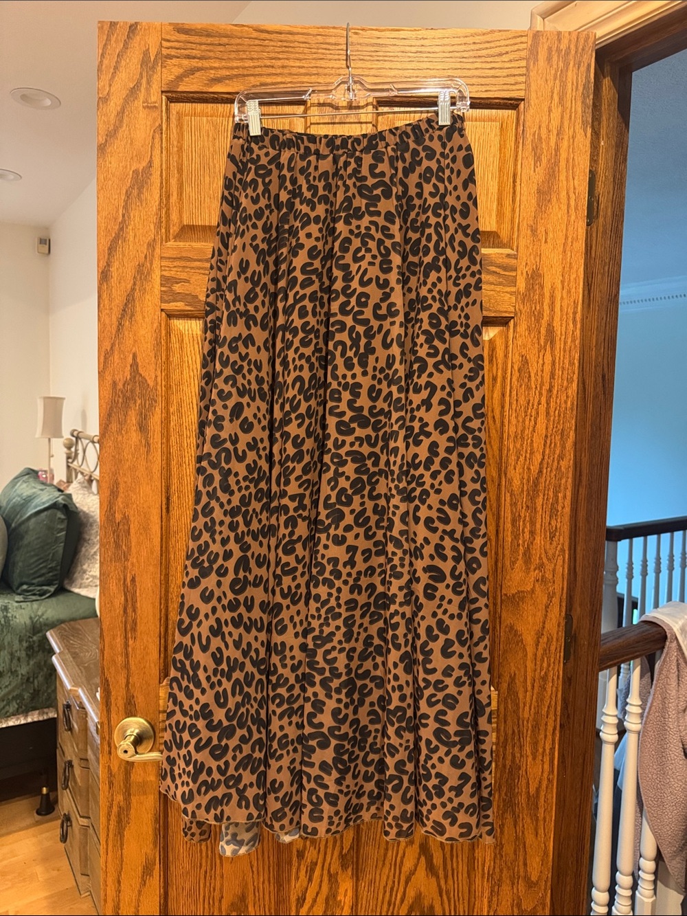 Chicwish Brown and Black Leopard Print Maxi Skirt